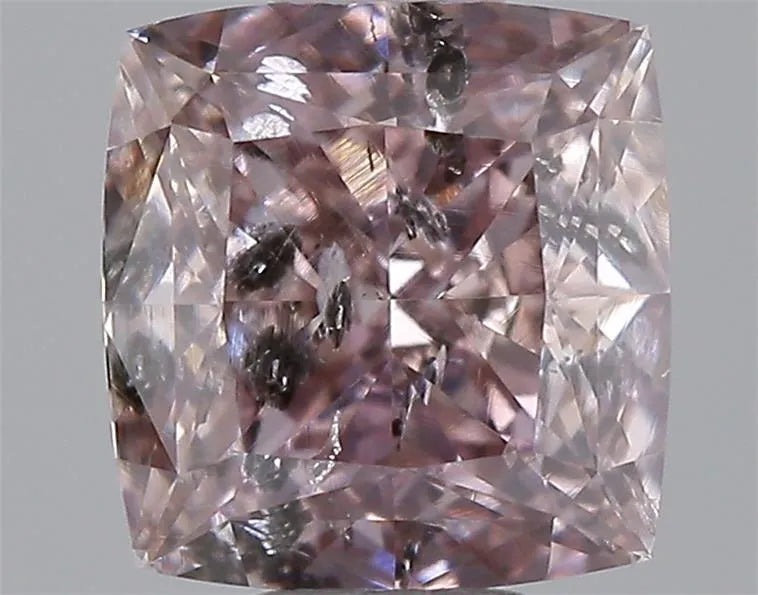 0.46ct Cushion brilliant Natural Diamond (Colour Fancy Pink, Clarity I2, GIA Certified)