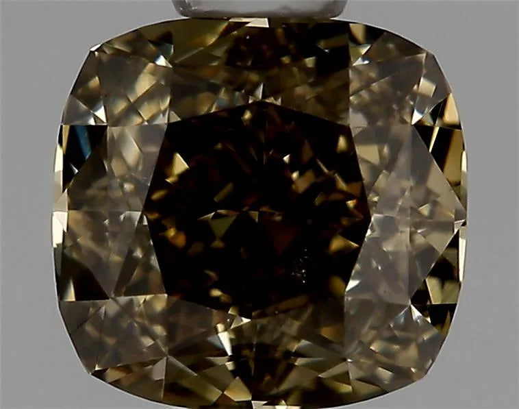 0.50ct Cushion brilliant Natural Diamond (Colour Fancy Deep Yellowish Blue, Clarity SI1, GIA Certified)