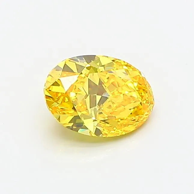 0.68ct Oval Lab Grown Diamond (Colour Fancy Vivid Yellow, Clarity VVS1, IGI Certified)