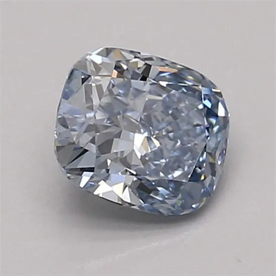 0.81ct Cushion modified Lab Grown Diamond (Colour Fancy Vivid Blue, Clarity IF, Cut EX, IGI Certified)