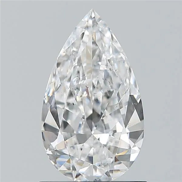 0.90ct Pear Natural Diamond (Colour D, Clarity SI2, Cut GD, HRD Certified)