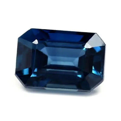 0.94ct Emerald Natural Sapphire (Colour Blue, Clarity Slightly Included, Cut Faceted)