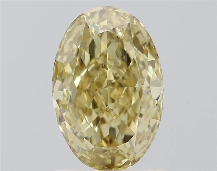 1.00ct Oval Natural Diamond (Colour Fancy Deep Yellow, Clarity VVS2, GIA Certified)