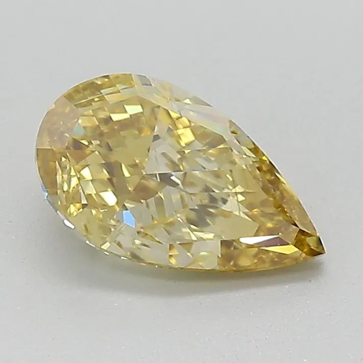 1.00ct Pear Natural Diamond (Colour Fancy Deep Yellow, Clarity VS2, Cut EX, GIA Certified)