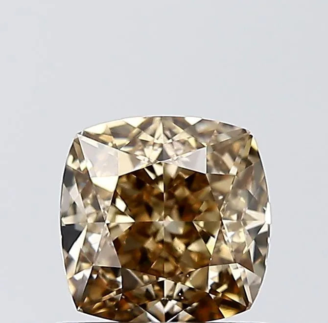 1.01ct Cushion brilliant Natural Diamond (Colour Fancy Dark Yellowish Brown, Clarity VS2, GIA Certified)