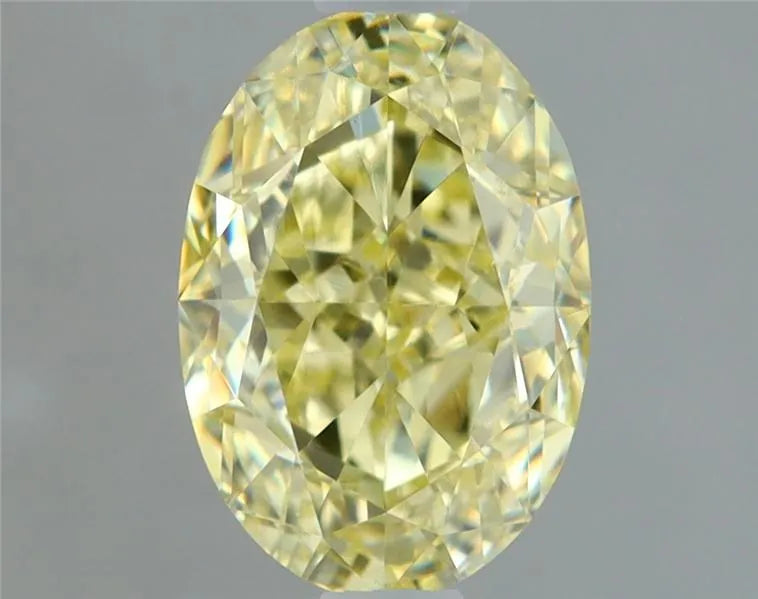 1.02ct Oval Natural Diamond (Colour Fancy Light Yellow, Clarity VS2, GIA Certified)