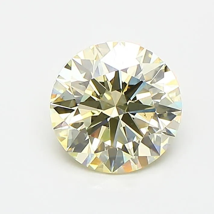 1.04ct Round Lab Grown Diamond (Colour Fancy Light Yellow, Clarity VS2, Cut ID, IGI Certified)
