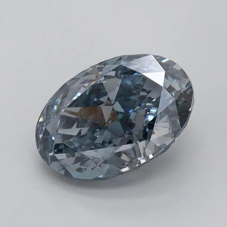 1.15ct Oval Lab Grown Diamond (Colour Fancy Deep Blue, Clarity VS1, IGI Certified)