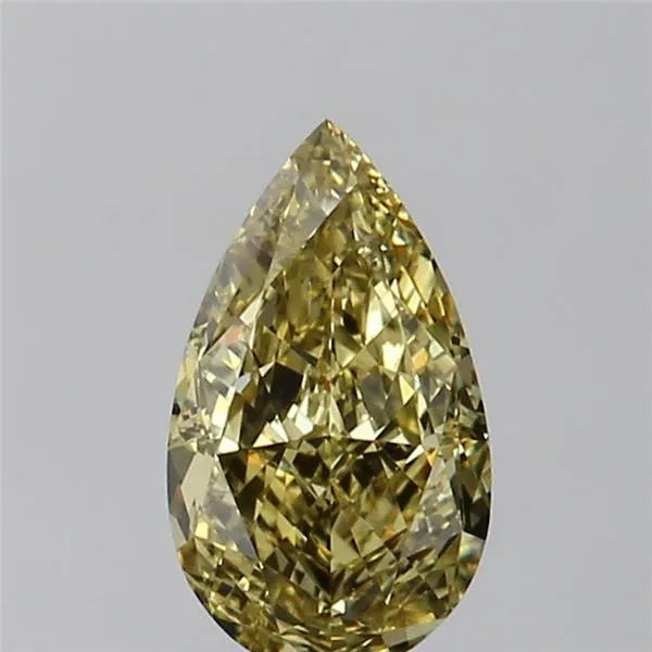 1.18ct Pear Natural Diamond (Colour Fancy Deep Yellow, Clarity IF, GIA Certified)