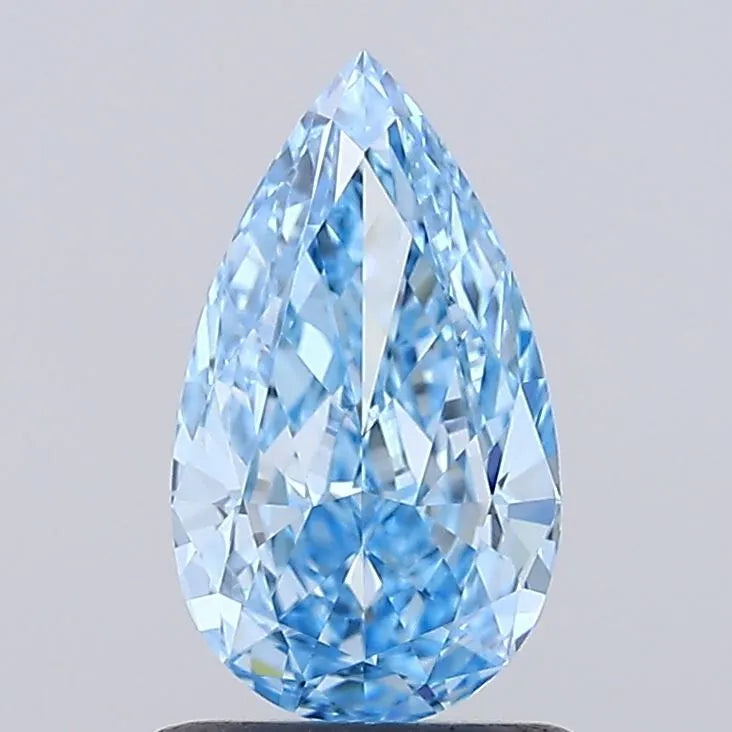 1.22ct Pear Lab Grown Diamond (Colour Fancy Vivid Blue, Clarity VVS1, IGI Certified)
