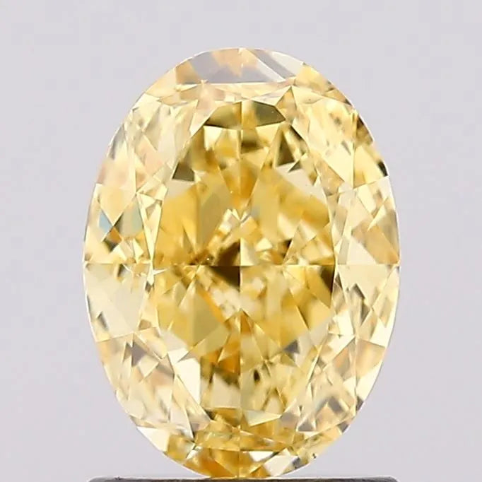 1.25ct Oval Lab Grown Diamond (Colour Fancy Vivid Yellow, Clarity VS2, IGI Certified)