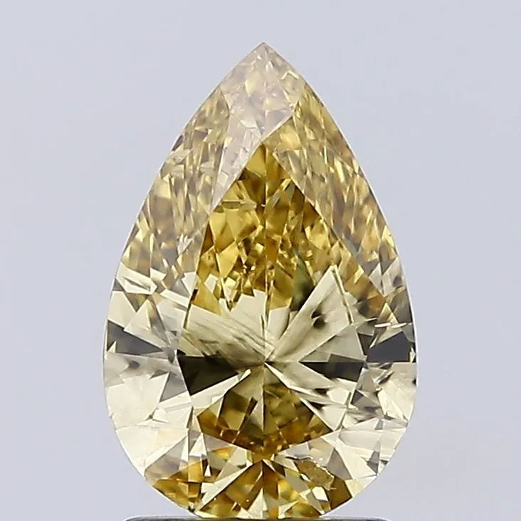 1.39ct Pear Lab Grown Diamond (Colour Fancy Brownish Yellow, Clarity I1, IGI Certified)