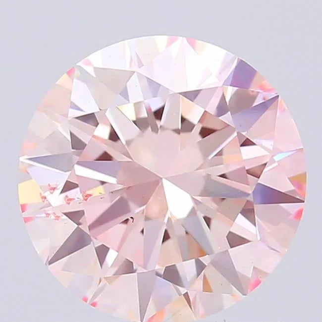 1.49ct Round Lab Grown Diamond (Colour Fancy Pink, Clarity SI1, Cut EX, IGI Certified)