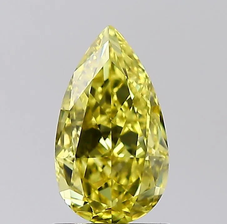 1.50ct Pear Natural Diamond (Colour Fancy Intense Yellow, Clarity SI1, GIA Certified)