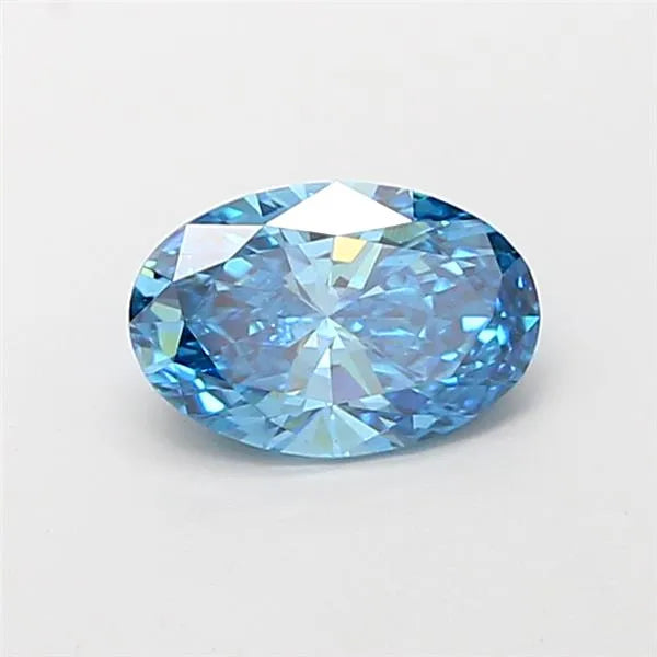 1.51ct Oval Lab Grown Diamond (Colour Fancy Vivid Blue, Clarity VVS2, IGI Certified)