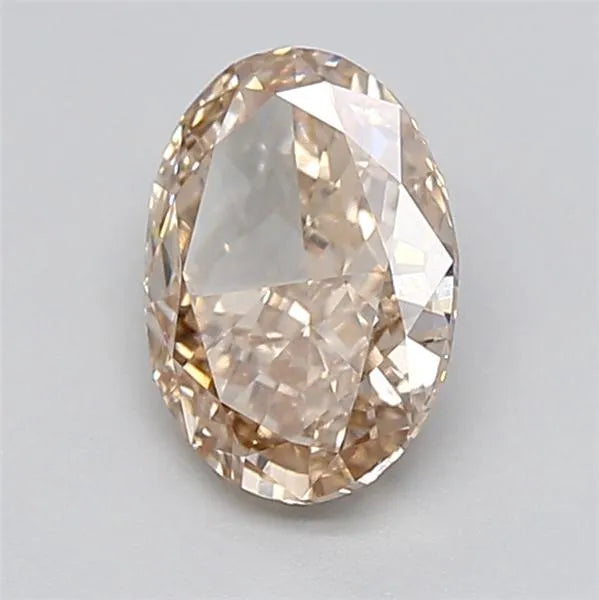 1.60ct Oval Lab Grown Diamond (Colour Very Light Brown, Clarity VVS2, IGI Certified)