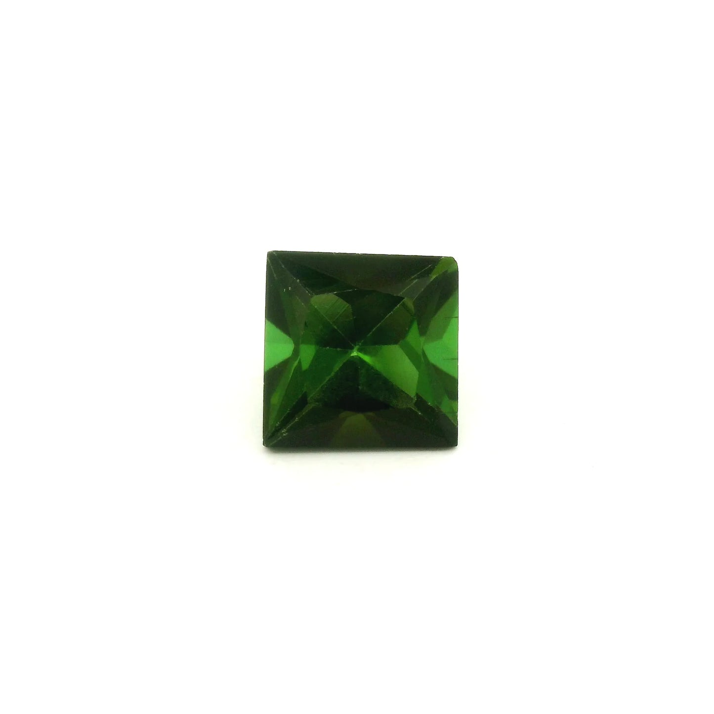 1.60ct Square Natural Tourmaline (Colour Green, Clarity Slightly Included, Cut Faceted)