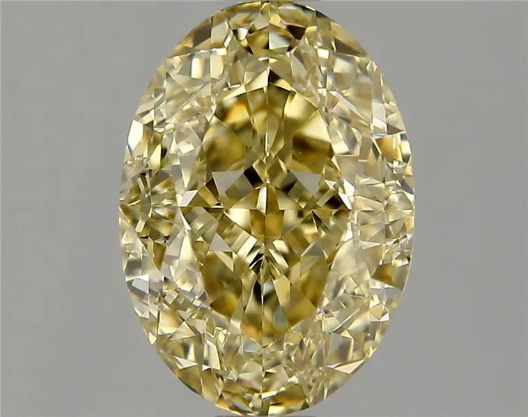 1.63ct Oval Natural Diamond (Colour Fancy Yellow, Clarity VS1, GIA Certified)