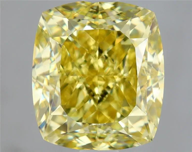 1.69ct Cushion brilliant Natural Diamond (Colour Fancy Yellow, Clarity VS2, GIA Certified)