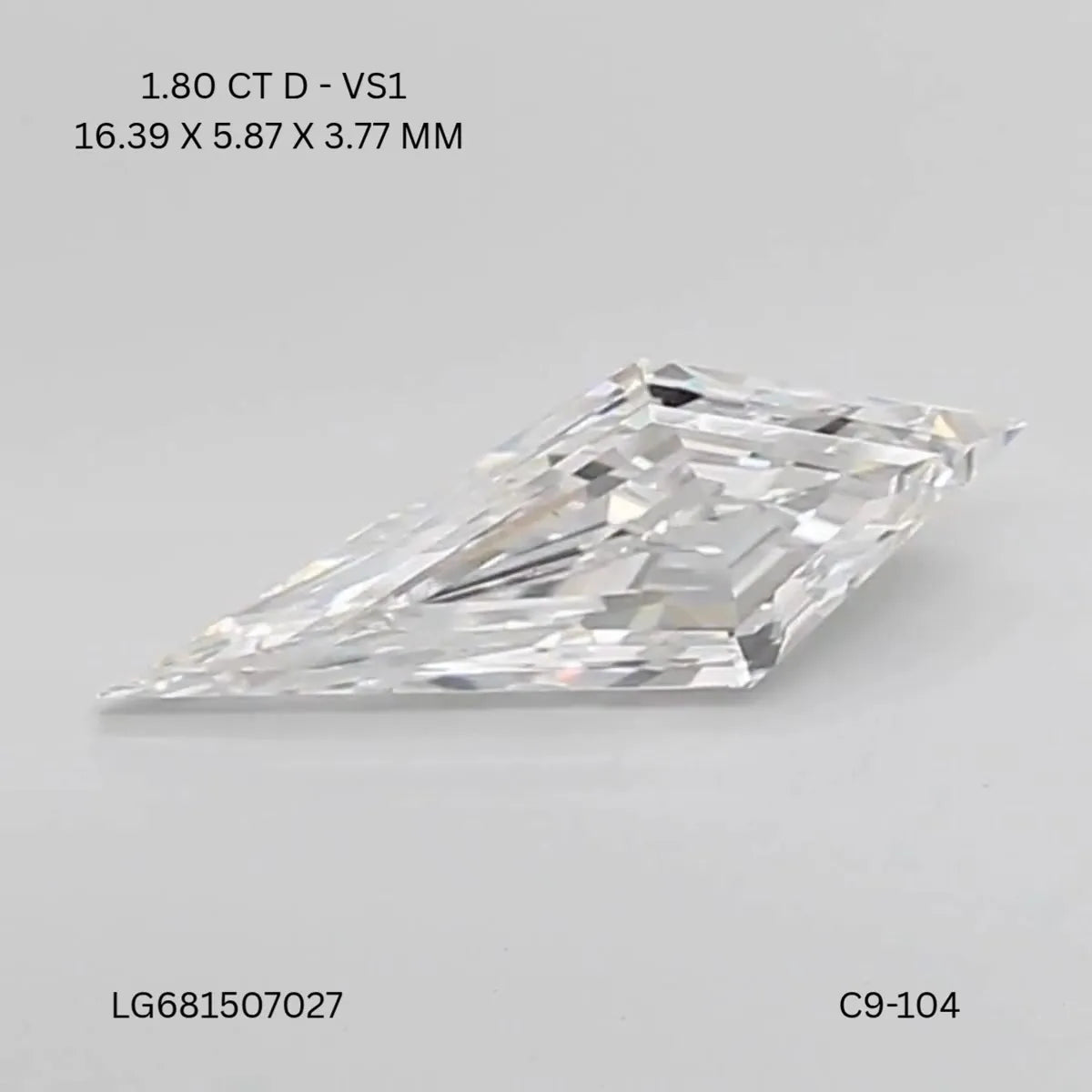 1.80ct Kite Lab Grown Diamond (Colour D, Clarity VS1, IGI Certified)