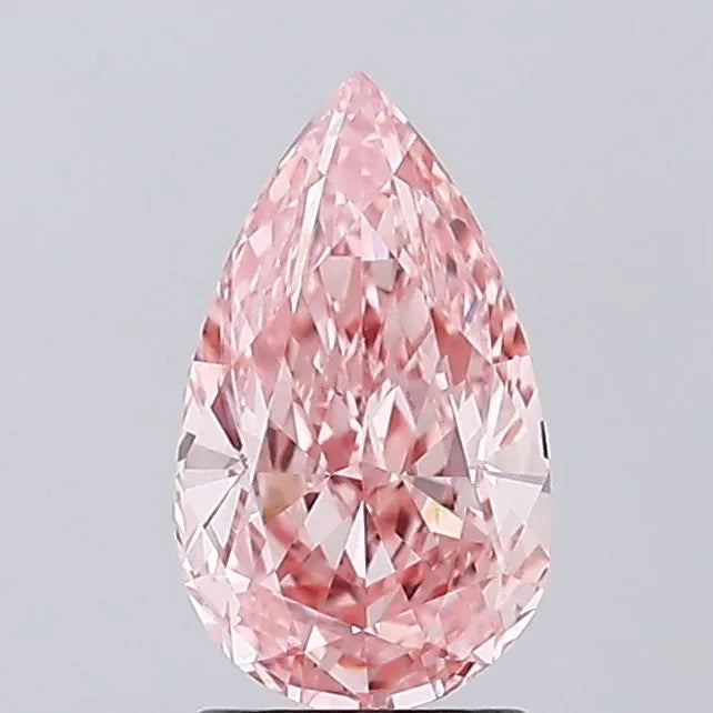 1.89ct Pear Lab Grown Diamond (Colour Fancy Vivid Pink, Clarity VVS2, IGI Certified)