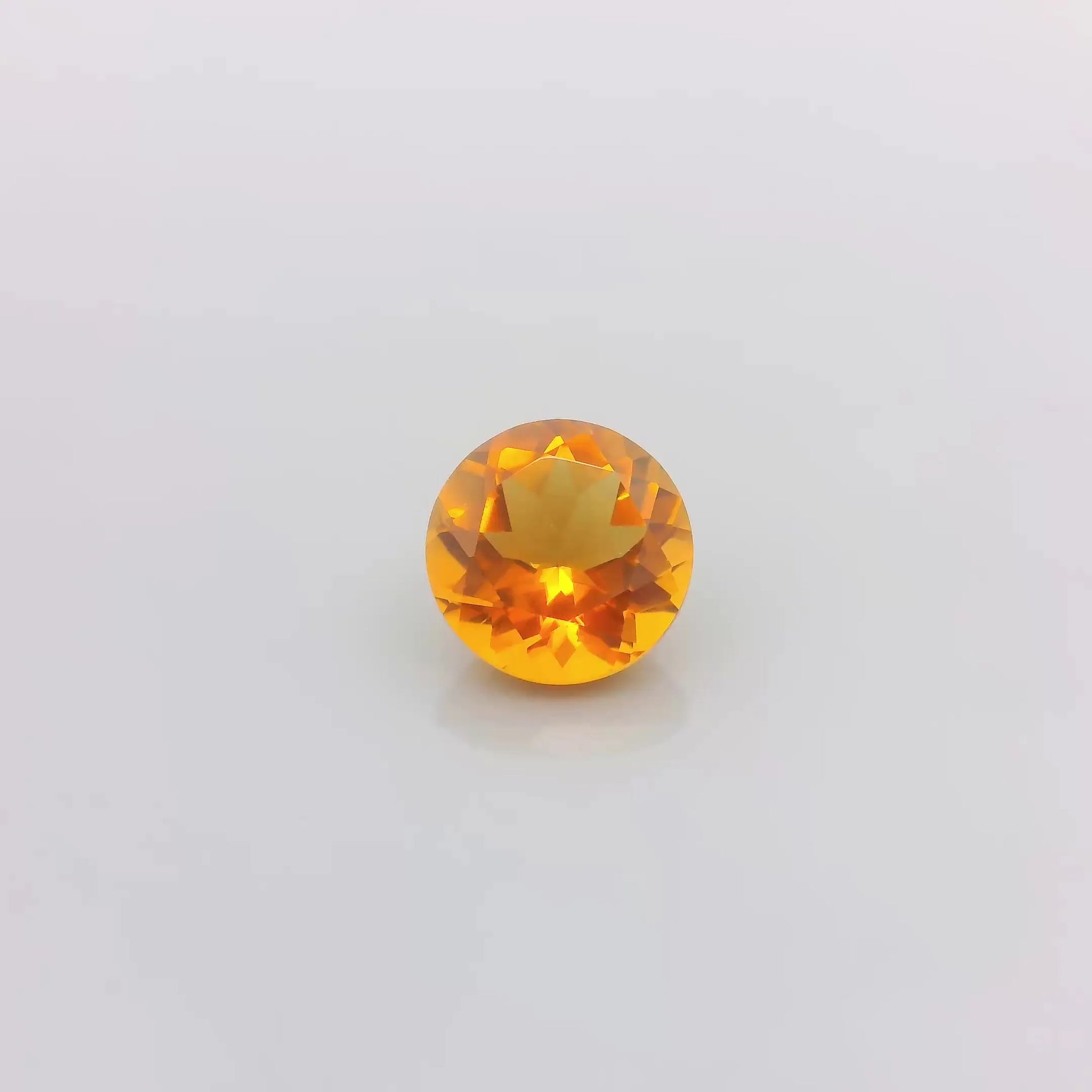 1.93ct Round Natural Citrine (Colour Yellow, Clarity Eye Clean, Cut Faceted)