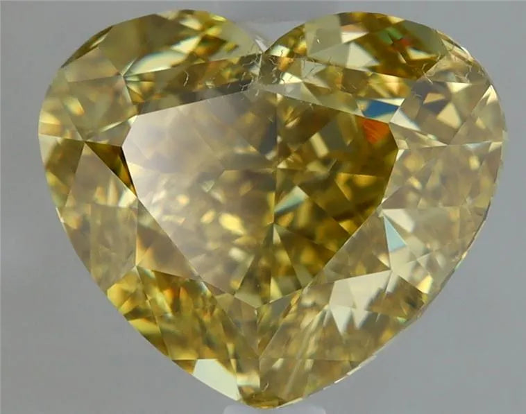 2.00ct Heart Natural Diamond (Colour Fancy Yellow, Clarity SI1, GIA Certified)