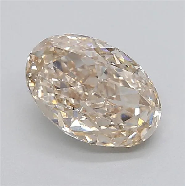 2.09ct Oval Lab Grown Diamond (Colour Very Light Brown, Clarity VVS2, IGI Certified)