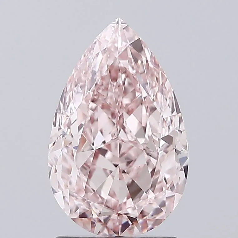2.51ct Pear Lab Grown Diamond (Colour Fancy Vivid Pink, Clarity VS1, IGI Certified)