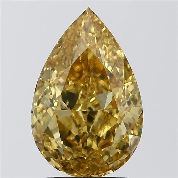 2.53ct Pear Lab Grown Diamond (Colour Fancy Vivid Yellow, Clarity VS1, IGI Certified)