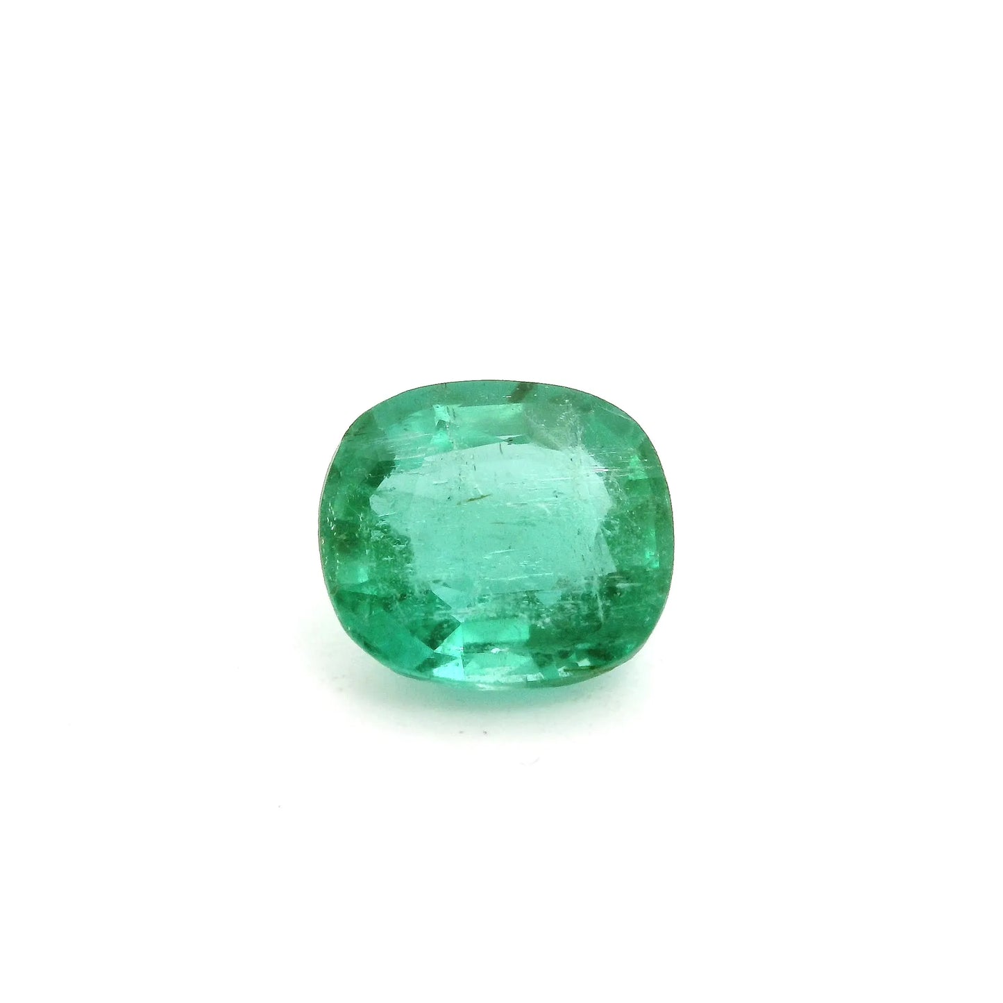 2.76ct Cushion Natural Emerald (Colour Green, Clarity Slightly Included, Cut Faceted)