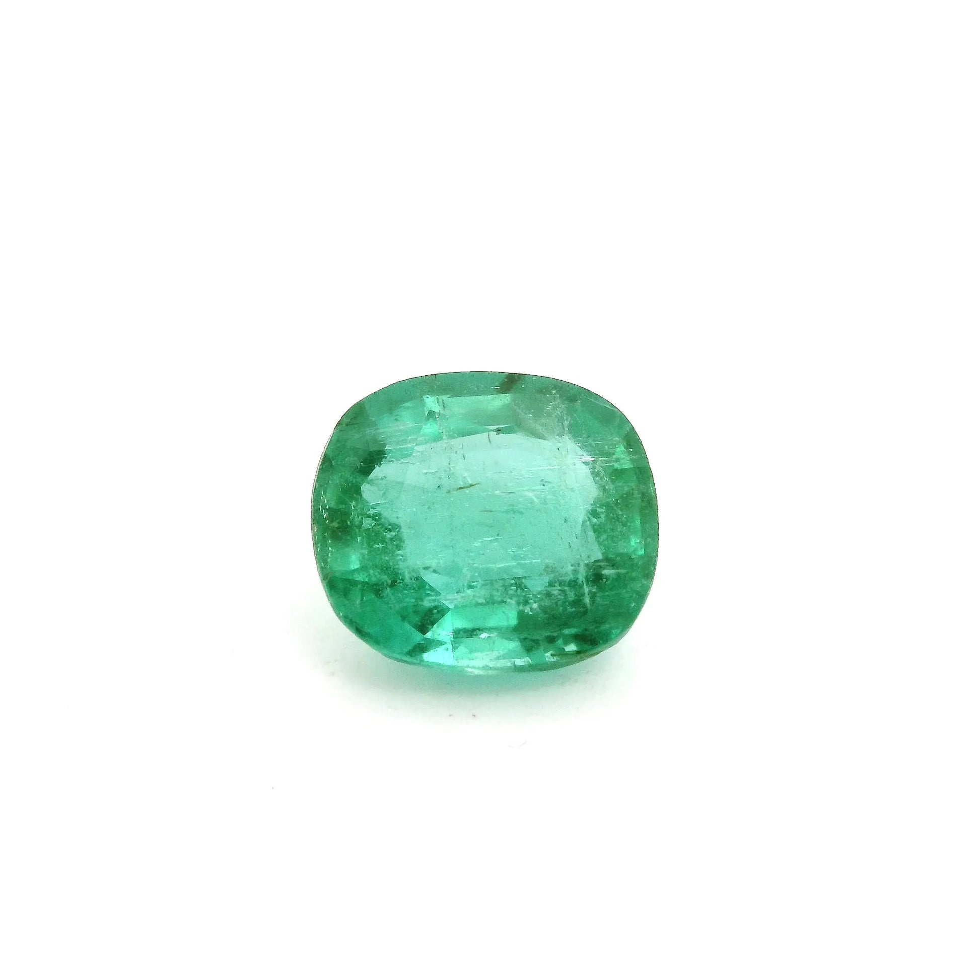 2.76ct Cushion Natural Emerald (Colour Green, Clarity Slightly Included, Cut Faceted)