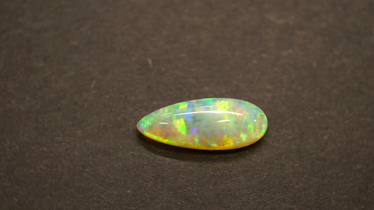 2.88ct Pear Natural Opal (Colour Multicolor, Clarity Moderately Included, Cut Cabochon)