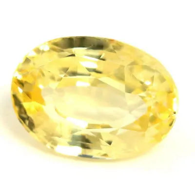 2.89ct Oval Natural Sapphire (Colour Yellow, Clarity Slightly Included, Cut Faceted)