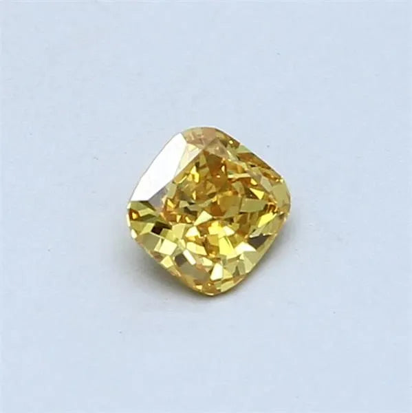 0.22ct Cushion brilliant Natural Diamond (Colour Fancy Vivid Orangey Yellow, Clarity VS1, GIA Certified)