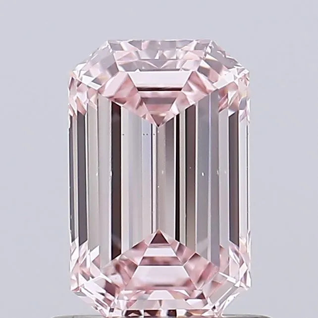 0.96ct Emerald Lab Grown Diamond (Colour Fancy Pink, Clarity VS2, IGI Certified)