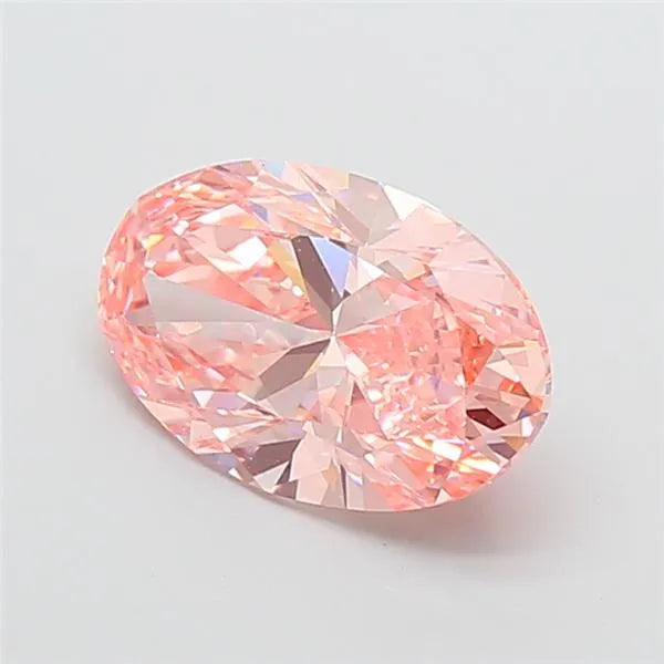 3.00ct Oval Lab Grown Diamond (Colour Fancy Vivid Pink, Clarity VS1, IGI Certified)