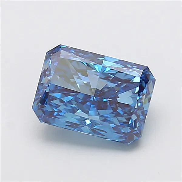 3.02ct Radiant Lab Grown Diamond (Colour Fancy Vivid Blue, Clarity VVS2, IGI Certified)