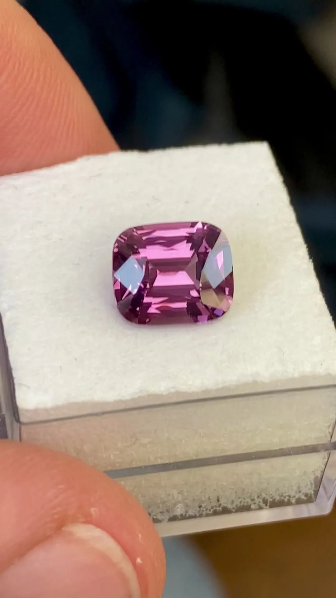 3.23ct Cushion Natural Spinel (Colour Purple, Clarity Eye Clean, Cut Faceted)