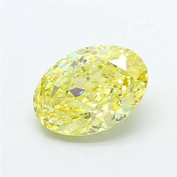 3.28ct Oval Lab Grown Diamond (Colour Fancy Intense Yellow, Clarity VS1, IGI Certified)