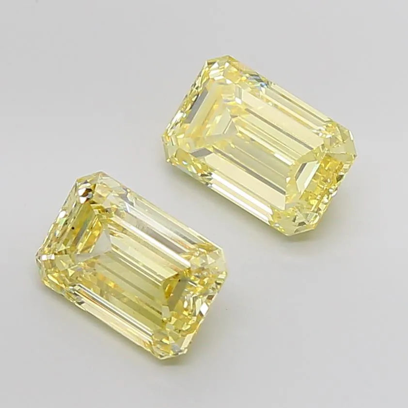 3.52ct Emerald Lab Grown Diamond (Colour Fancy Intense Yellow, Clarity SI1, IGI Certified)