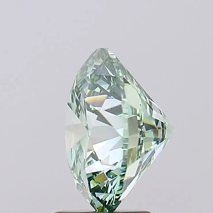 3.83ct Round Lab Grown Diamond (Colour Fancy Vivid Green, Clarity VVS1, Cut ID, IGI Certified)