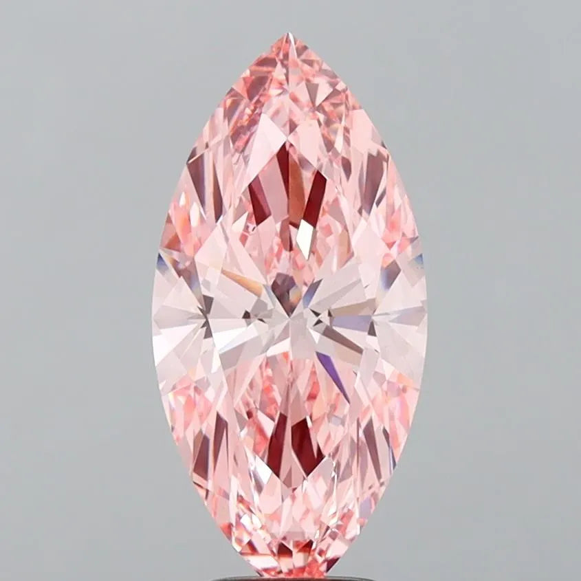 4.07ct Marquise Lab Grown Diamond (Colour Fancy Vivid Pink, Clarity VVS2, IGI Certified)