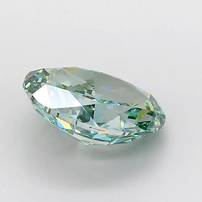 4.10ct Oval Lab Grown Diamond (Colour Fancy Vivid Green, Clarity VVS1, IGI Certified)