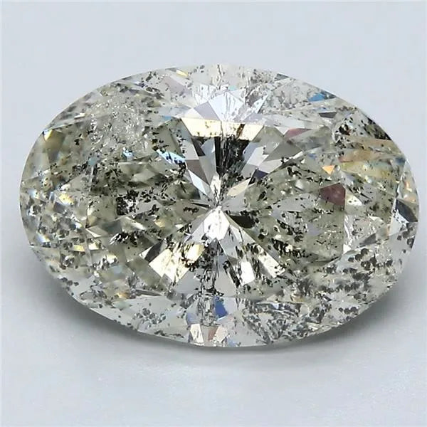 4.51ct Oval Natural Diamond (Colour L, Clarity I2, GIA Certified)