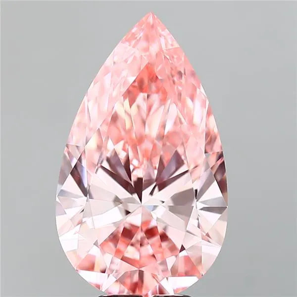 5.01ct Pear Lab Grown Diamond (Colour Fancy Vivid Pink, Clarity VVS2, IGI Certified)