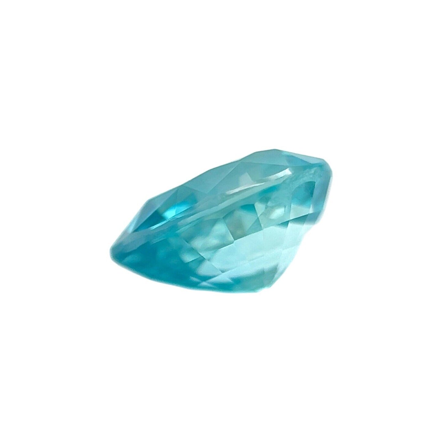 NATURAL 2.47ct Blue Zircon Vivid NEON Pear Cut Loose 8.7x6.3mm Gemstone VS