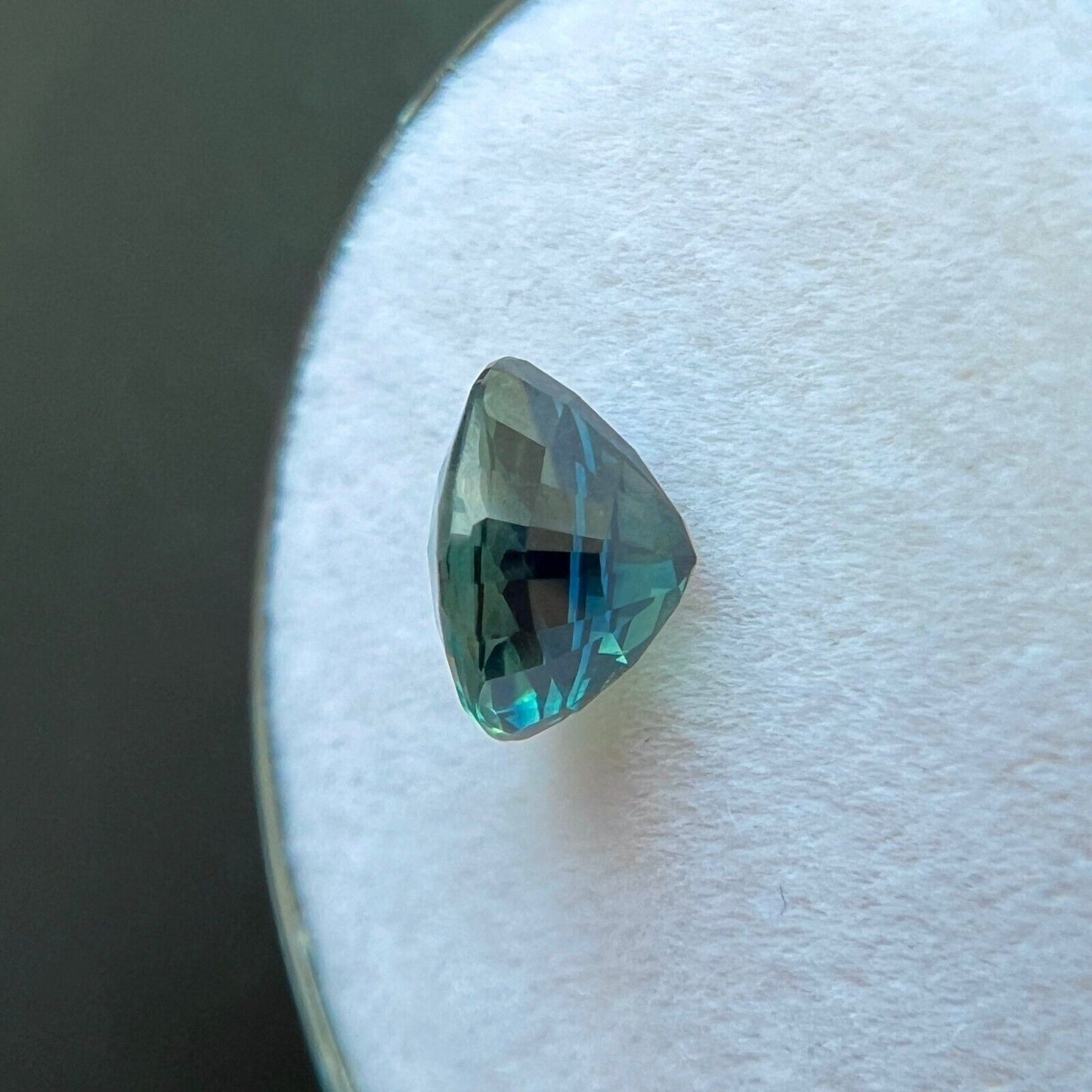 FINE 1.60ct VIVID Green Blue NATURAL Sapphire Pear Cut Loose Gem  7.3x6mm VVS