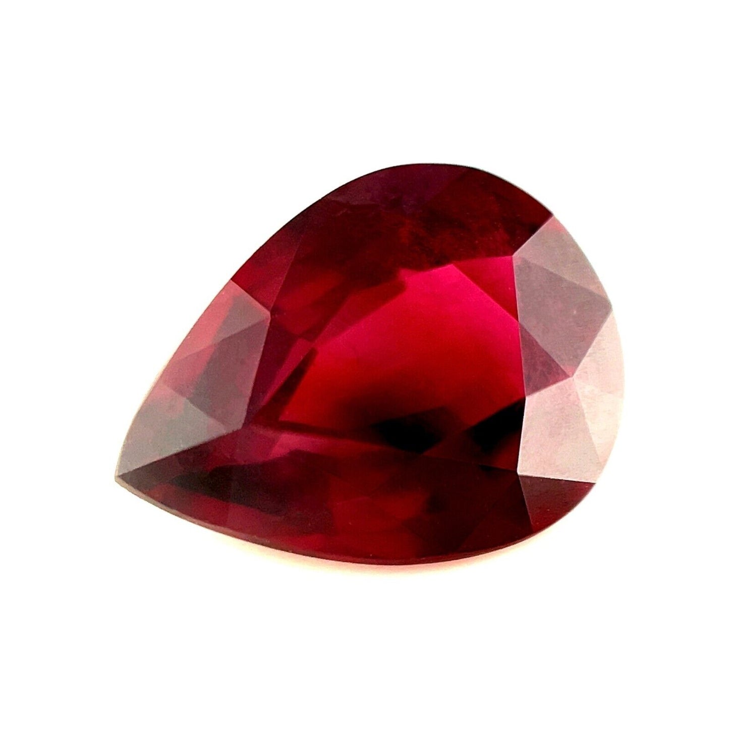 6.31ct VIVID Purple Red Rhodolite Garnet Pear Teardrop Cut 13.4x10.2mm Gemstone