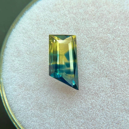 GIA Certified UNIQUE 1.13ct Bi Colour Sapphire Bi Colour UNTREATED Fancy Cut Gem